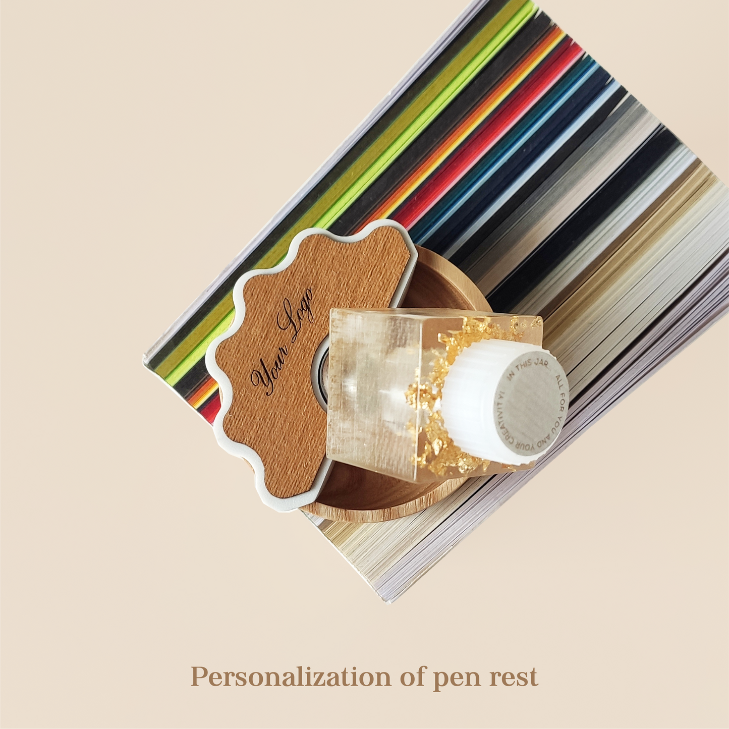 Pen rest Rainbow with personalization